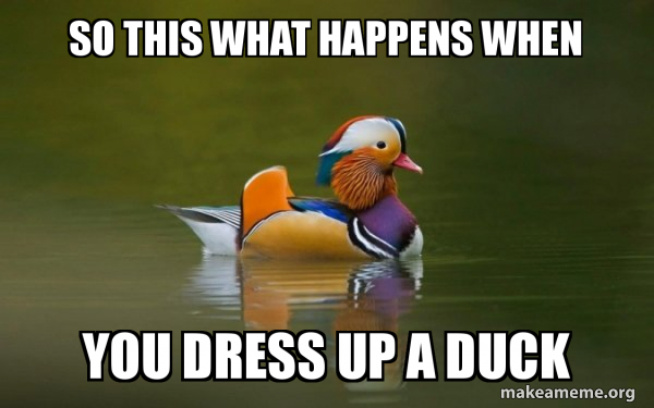 Fashionable Advice Mallard meme