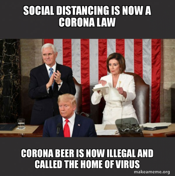 Nancy Pelosi ripping Trump's speech up meme