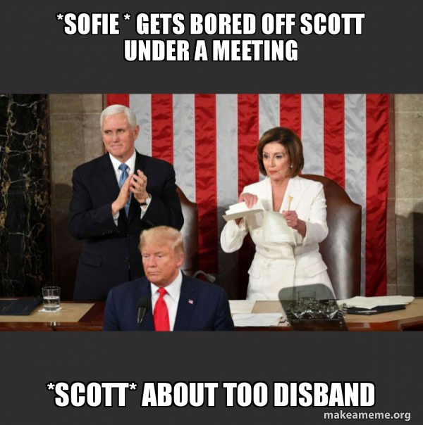 Nancy Pelosi ripping Trump's speech up meme