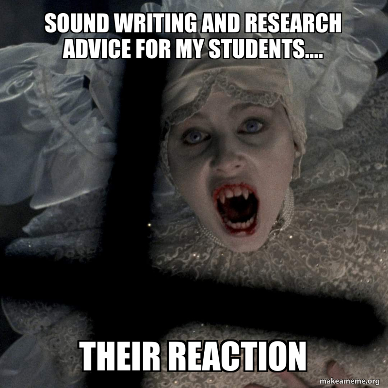 Writing Notes Reaction Meme Sound writing and research advice for my students.... Their reaction ...