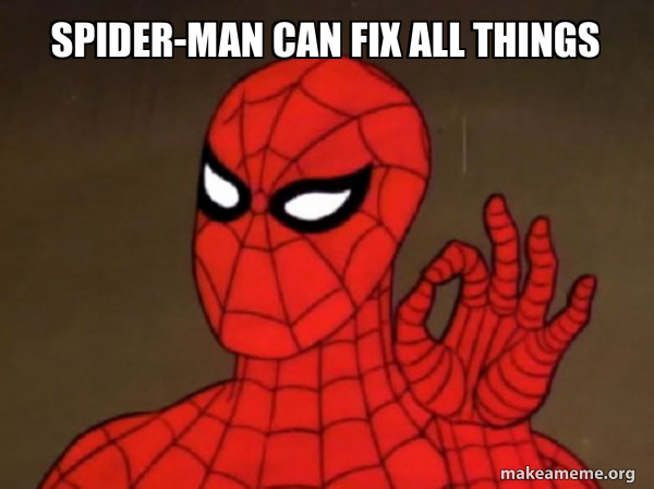 Spiderman - Care factor Zero meme
