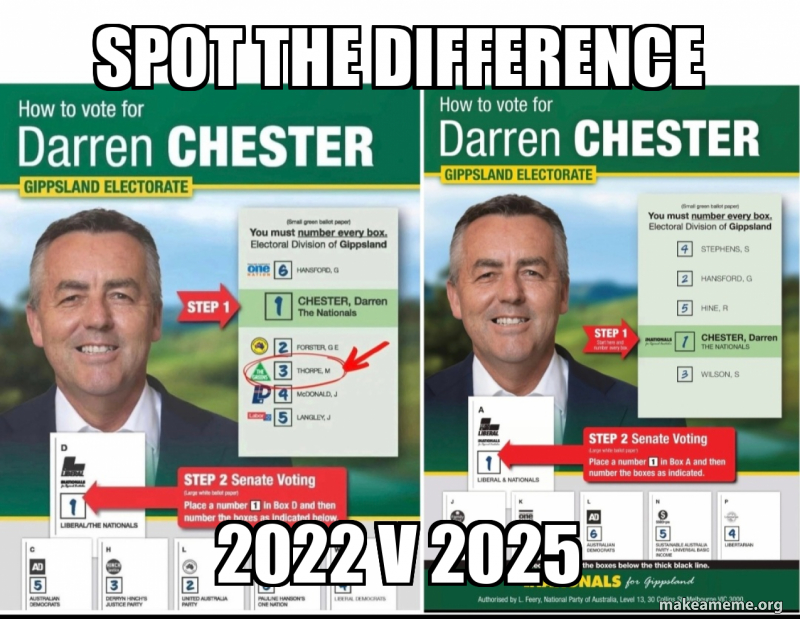Spot the difference 2022 v 2025 Meme Generator
