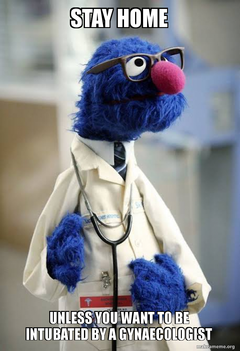 Stay Home Unless You Want To Be Intubated By A Gynaecologist Make A Meme