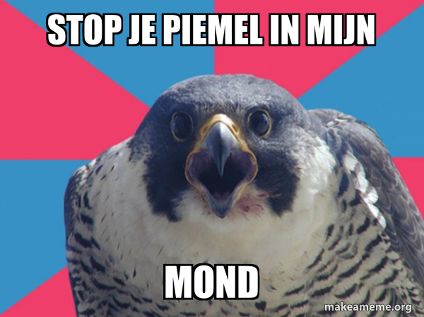 stop je piemel in mijn mond - Millennial Falcon | Make a Meme