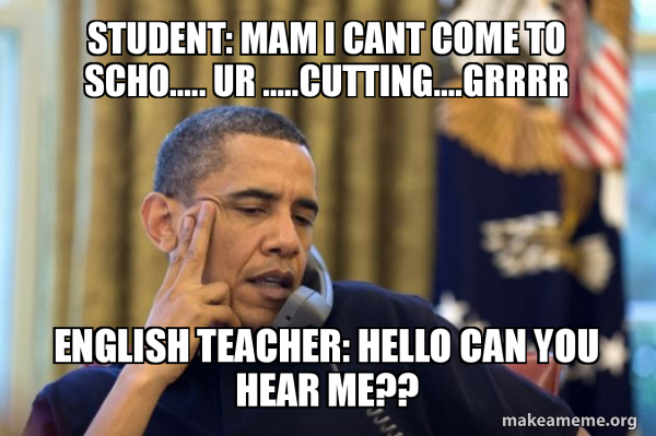 Obama Ordering a Pizza (on the phone) meme
