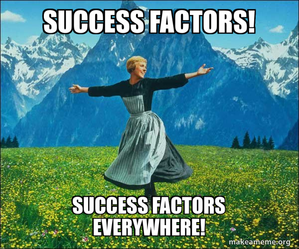 Success Factors! Success Factors Everywhere! - Sound of Music Meme ...