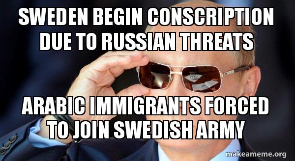 sweden begin conscription due to russian threats arabic immigrants ...