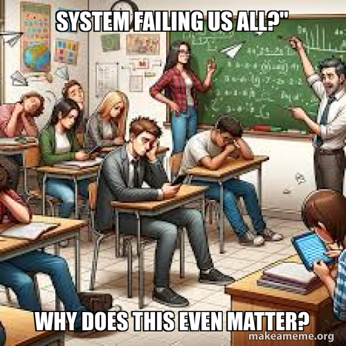 SYSTEM FAILING US ALL?