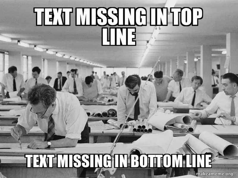 Text missing in top line Text missing in bottom line - office chores ...