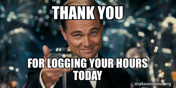 Thank you For logging your hours today - Great Gatsby Reaction ...