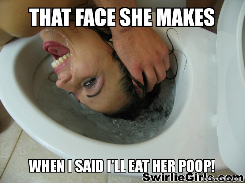 eating her poop