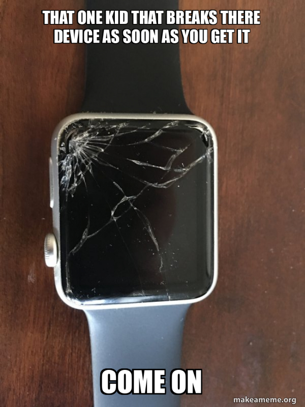 Broken Apple Watch meme