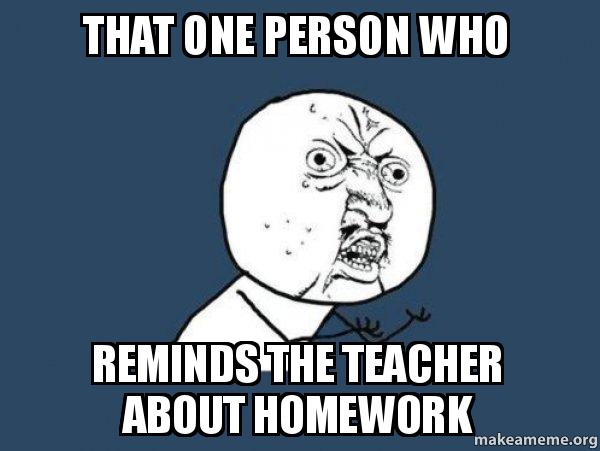 Homework meme copy picture