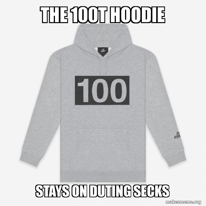 100t white hoodie