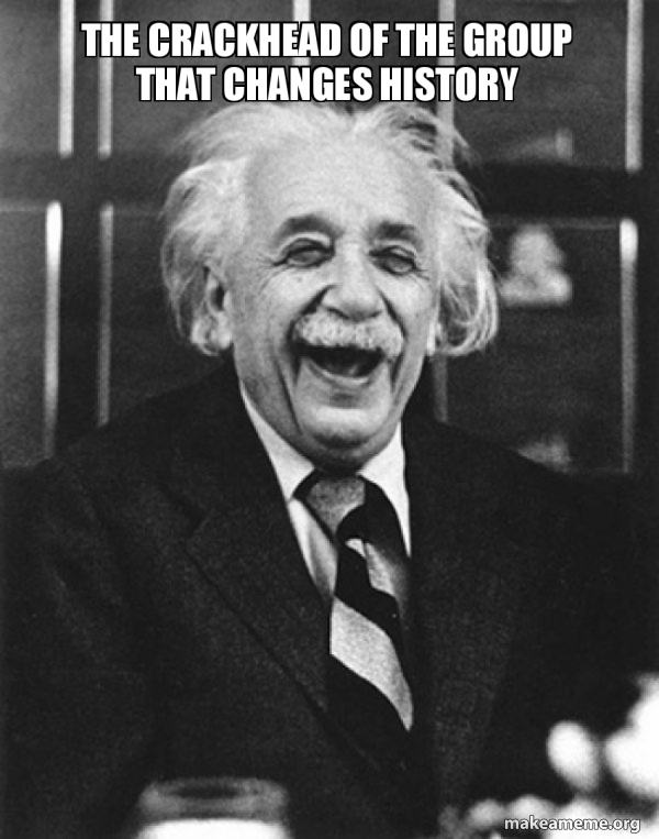 Laughing Albert Einstein meme