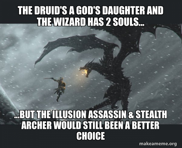 Skyrim Dragon Slaying meme