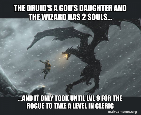 Skyrim Dragon Slaying meme