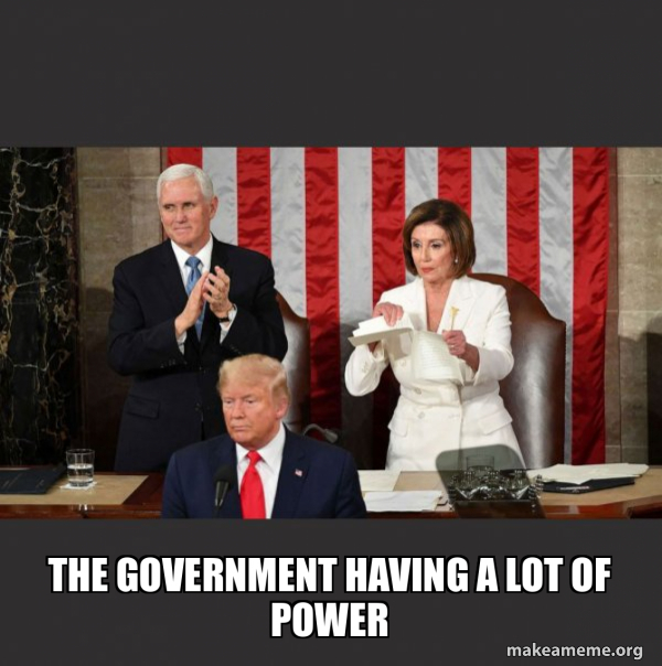 Nancy Pelosi ripping Trump's speech up meme