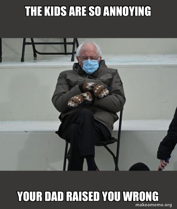 Bernie Sanders at the Inauguration meme