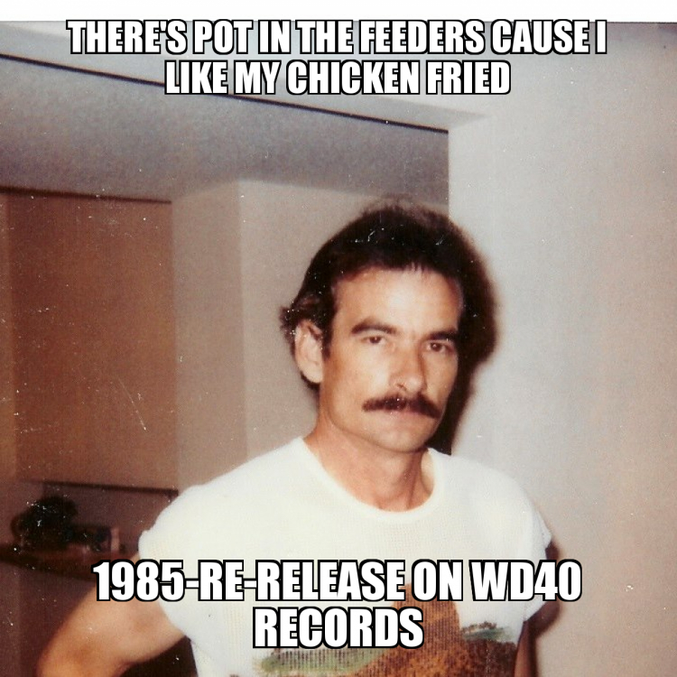 THERE'S POT IN THE FEEDERS CAUSE I LIKE MY CHICKEN FRIED 1985re