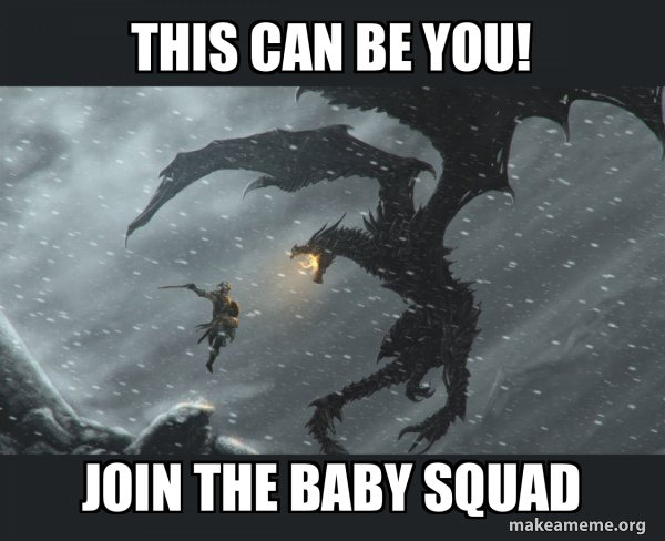 Skyrim Dragon Slaying meme