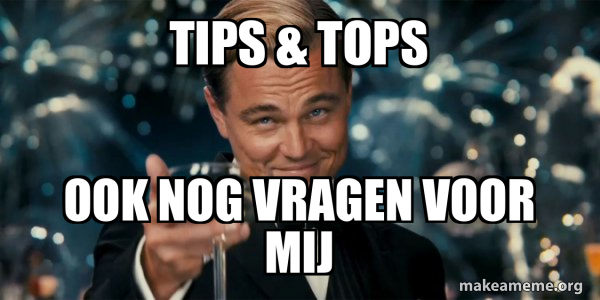 TIPS & TOPS Ook Nog Vragen Voor Mij - Great Gatsby Reaction - Leonardo ...
