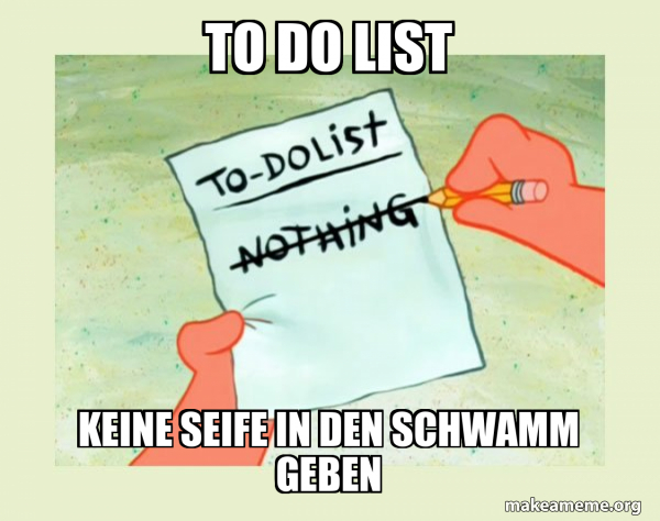 To Do List - Nothing meme