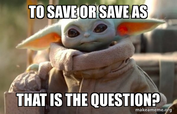 Baby Yoda looking at you meme