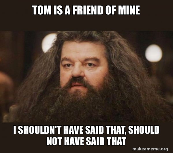 Hagrid - I should not have said that meme