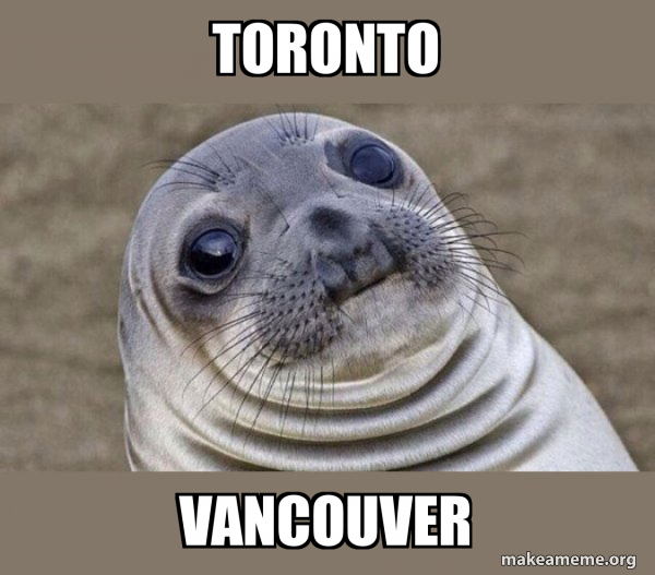 Toronto Vancouver - Squeamish Seal Meme Generator