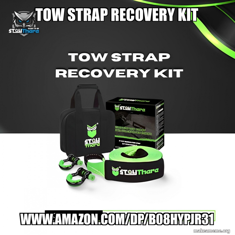 Tow Strap Recovery Kit This Heavy Duty