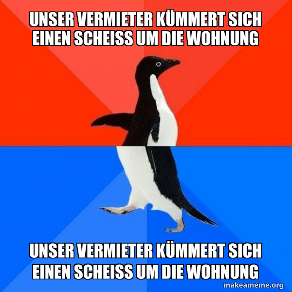 Unser Vermieter kümmert sich einen Scheiß um die Wohnung Unser Vermieter Kümmert sich einen