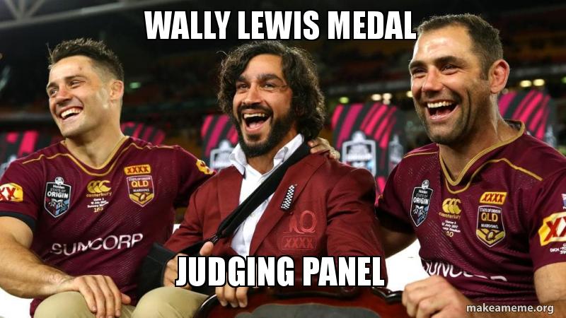 Wally Lewis Medal Judging Panel Make A Meme