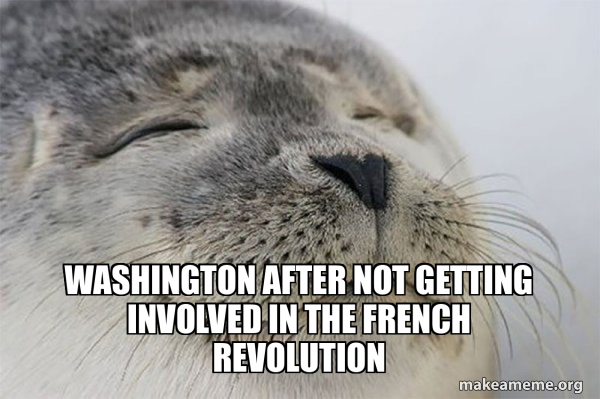 Not Getting Involved Meme Washington after not getting involved in the french revolution ...