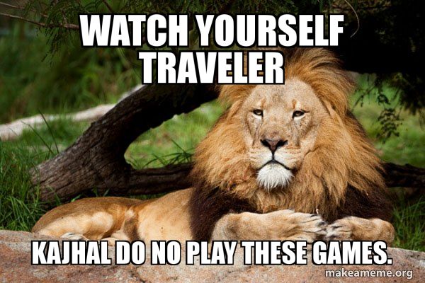 Contemplative Lion meme