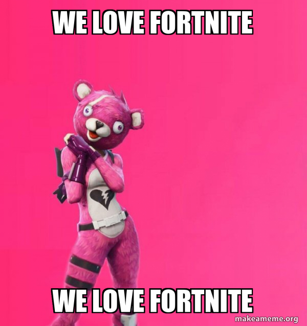 Creepy Bear Fortnite meme