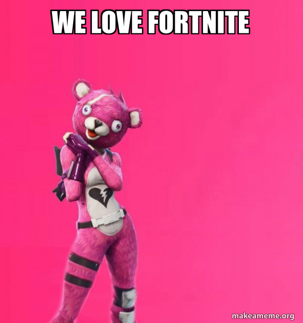 Creepy Bear Fortnite meme