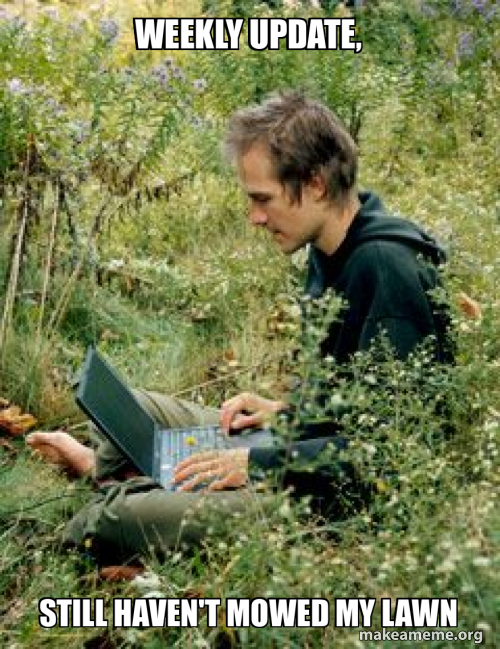 Weekly update, still haven't mowed my lawn Meme Generator