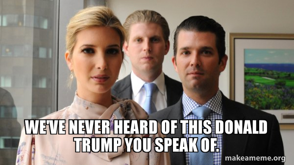 The Trump Kids Eric, Donald Jr and Ivanka meme