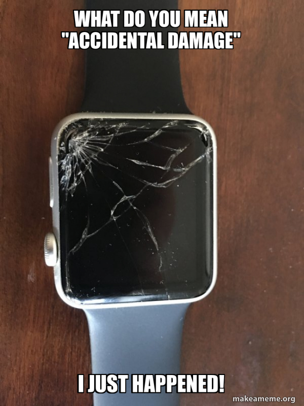 Broken Apple Watch meme