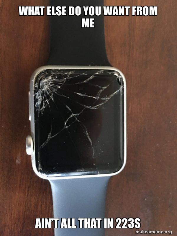 Broken Apple Watch meme