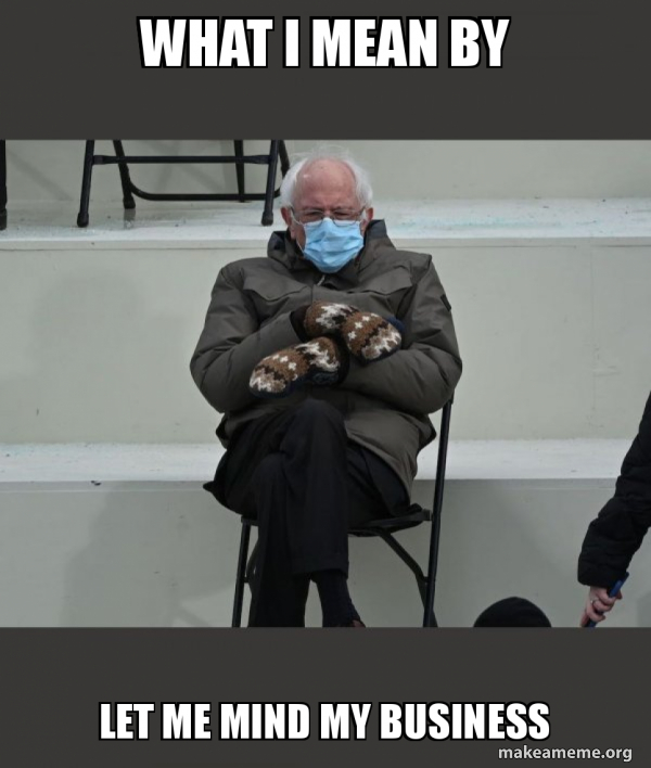 Bernie Sanders at the Inauguration meme