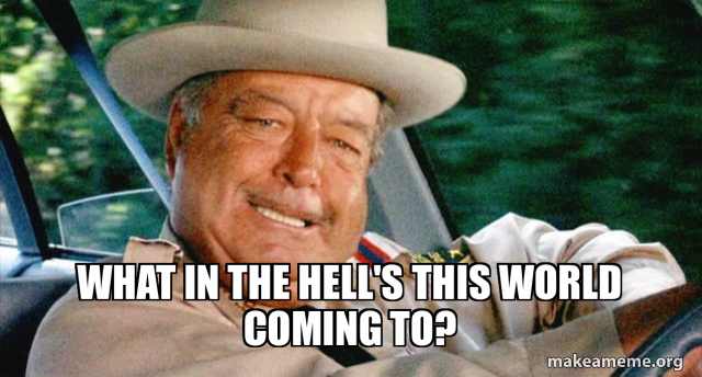 What in the hell's this world coming to? Meme Generator