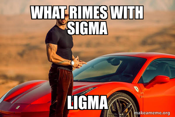 what rimes with sigma ligma Meme Generator