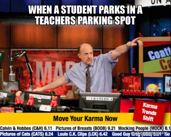 Mad Karma with Jim Cramer meme