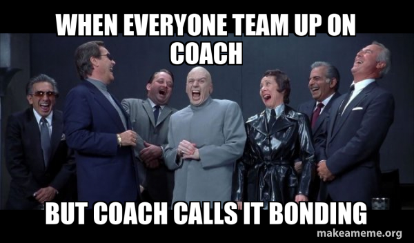 Dr Evil and Henchmen laughing - and then they said meme