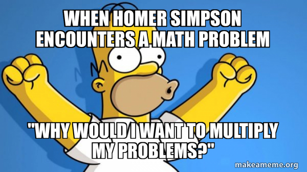 When Homer Simpson encounters a math problem 