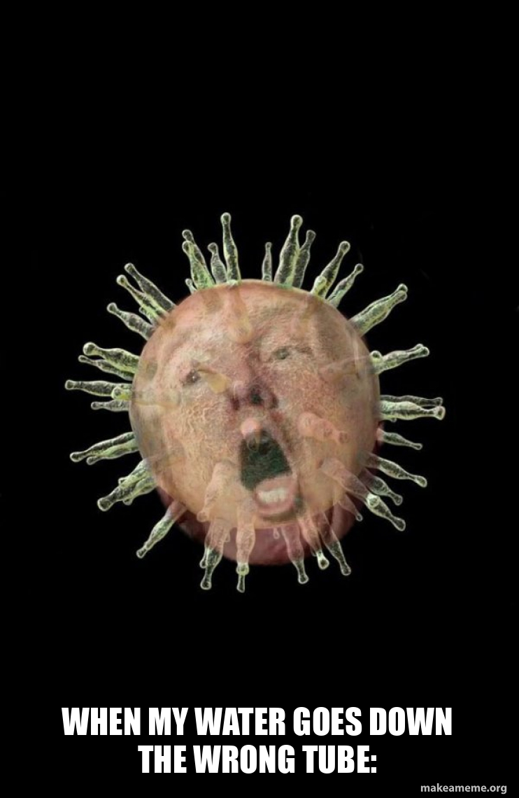 when my water goes down the wrong tube Trumpvirus TrumpPandemic