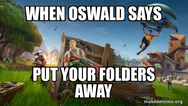 Fortnite Battle Royale game meme