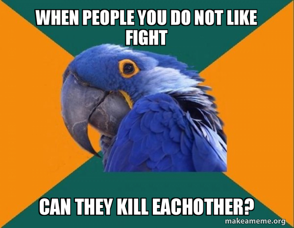 Paranoid Parrot meme